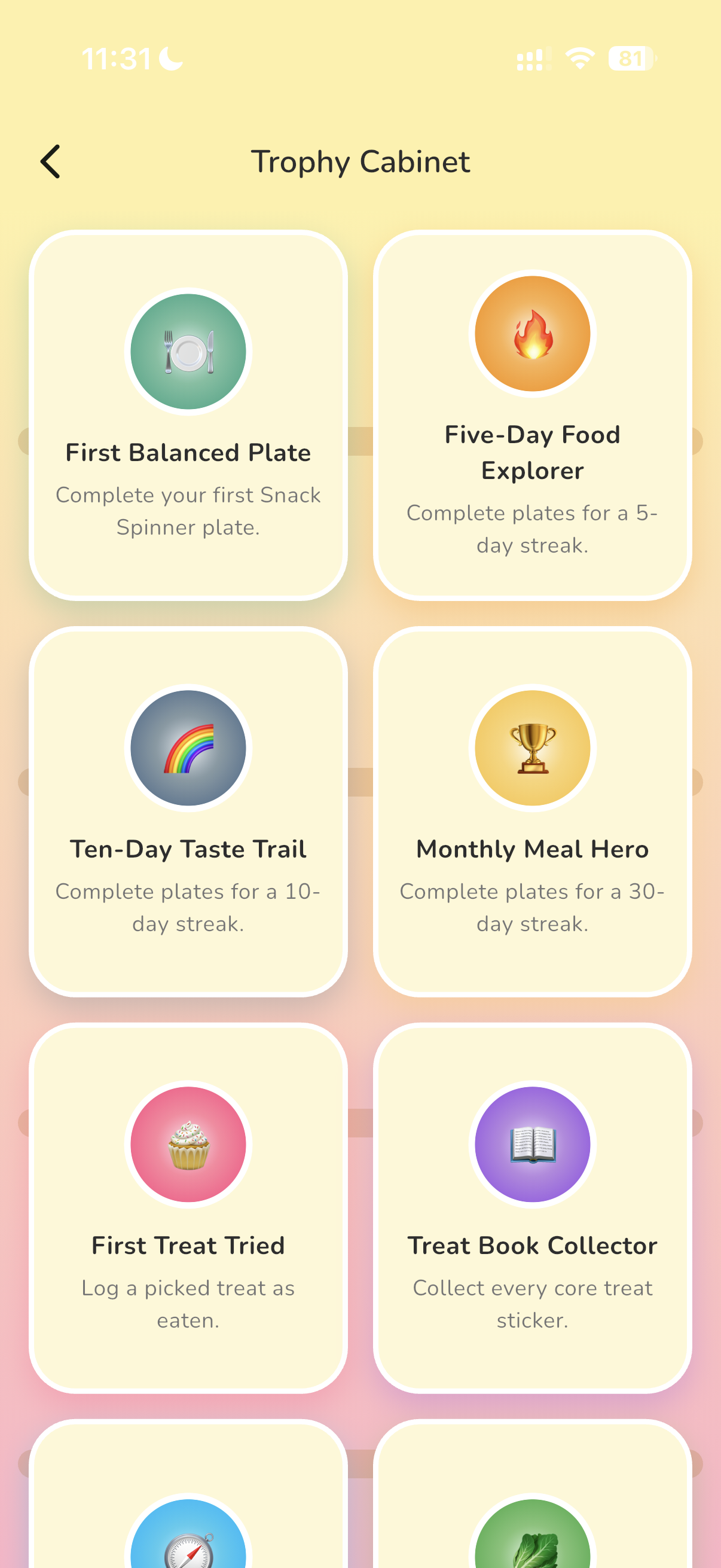 Snack Spinner trophy cabinet